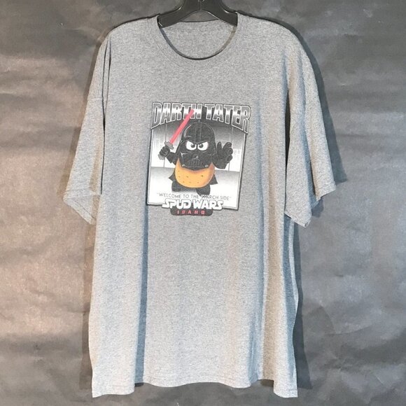 Disney Star Wars Comedy Darth Vader Gray Short Sleeve T Shirt Tee - Picture 2 of 7